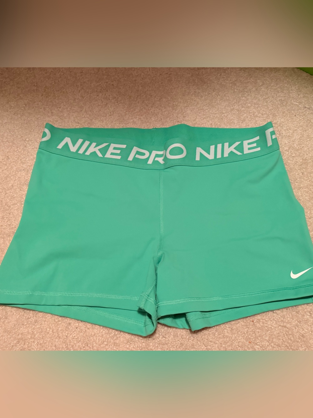 Nike Pro Dri Fit Compression Booty Shorts - Mint Green / Size XL